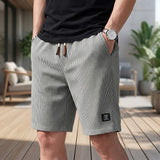 Jens - Leichte Shorts mit elastischem Bund – Grau