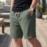 Jens - Leichte Shorts mit elastischem Bund – Grün