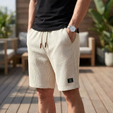 Jens - Leichte Shorts mit elastischem Bund – Weiß
