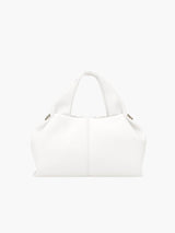Minimalistische Schultertasche mit Griff – Weiß