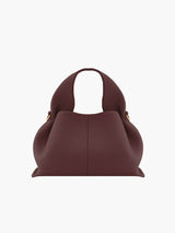 Minimalistische Schultertasche mit Griff – Burgunderrot