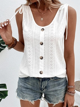 Jessica | Klassisches lässiges Sommer Tank top – Weiß
