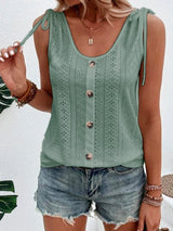 Jessica | Klassisches lässiges Sommer Tank top – Grün