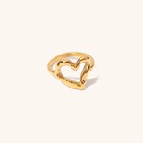 Verity Herz Ring – Gelbgold