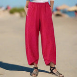Nicole - Leichte Baumwollhose für Damen – Rot