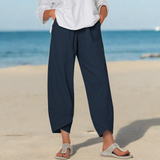 Nicole - Leichte Baumwollhose für Damen – Blau