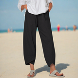 Nicole - Leichte Baumwollhose für Damen – Schwarz