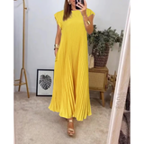 Sylmie - Elegant Lang Kleid – Gelb