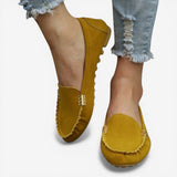 Friederike | Damen Flache Slipper Büro – Flache Büroschuhe Slipper Komfort 2026 – Gelb