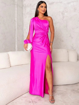 ANNA SATINNIGHT MAXIKLEID – Pink