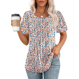 Julia | Weiches atmungsaktives elegantes Sommertop – Gepunktetes Rosa