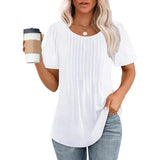 Julia | Weiches atmungsaktives elegantes Sommertop – Weiß