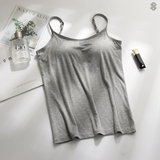 Juliane | Bequemes Tanktop mit integriertem BH – Grau