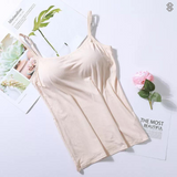 Juliane | Bequemes Tanktop mit integriertem BH – Hautfarbe