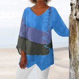 Juliane | Retro Grafik T Shirt – Blau