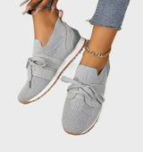 Ottilie – Leichte Mesh-Sneaker aus Strick – Gray