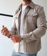 Herman - stilvolles, modernes herrenhemd für jeden anlass – Beige