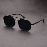 Stilvolle Geometrische Sonnenbrille für Herren | Klassisches Design – Schwarz