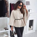 Kamila | Elegantes Wollcape für Frauen Übergang – Beige