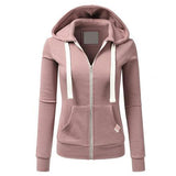 Andrea | Karierter Winter-Hoodie mit Reißverschluss – Rosa