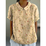 Karin | Lässige Bluse mit Blütenprint – Orange