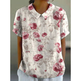 Karin | Lässige Bluse mit Blütenprint – Lila