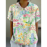 Karin | Lässige Bluse mit Blütenprint – Gelb