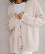 Damen-Cardigan mit Knopfleiste | Lässig – Rosa