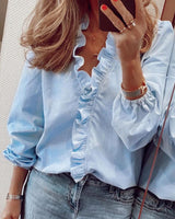 Schicke Bluse für Damen – Stilvoll, vielseitig & bequem – Hellblau