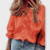Sarah – Elegante Bluse mit besonderem Charakter – Orange