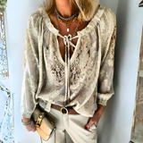 Kathrin | Moderne Boho Chic Bluse – Khaki