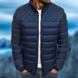 Wattierte wind- und wasserdichte jacke für herren – josef – Dunkelblau