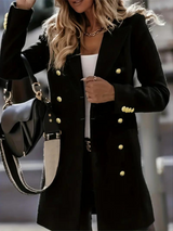 Keithlyn Wollmantel | stylischer Wintermantel für Damen – Schwarz