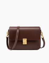 Quadratische Casual-Tasche – Dunkelbraun