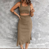 Frida - Moderne sommerkjole – Khaki