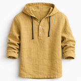 Alton - Atmungsaktiver Leinen-Hoodie – Khaki