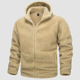Roland - fleecejacke mit kapuze für männer – Khaki