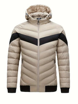 Leichte wattierte winterjacke für herren – yannick – Khaki