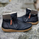 Kirsti – hochwertige lederschuhe mit futter für den winter – Schwarz