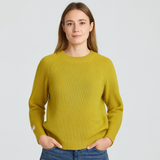 Klara | Rundhals-Strickpullover – Senfgelb