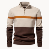 Klassischer Baumwollpullover mit zeitlosem Stil – Khaki