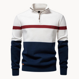 Klassischer Baumwollpullover mit zeitlosem Stil – Weiß