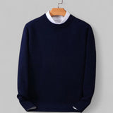 Karin | Eleganter weicher Unisex Pullover – Marineblau