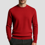 Klassischer Rundkragen-Pullover - Ludwig – Rot