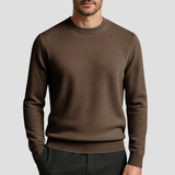 Klassischer Rundkragen-Pullover - Ludwig – Braun