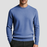 Klassischer Rundkragen-Pullover - Ludwig – Blau