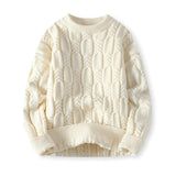 Klassischer Strickpullover für Stil und Wärme – Weiß