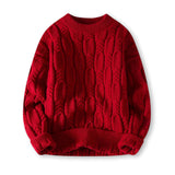Klassischer Strickpullover für Stil und Wärme – Rot