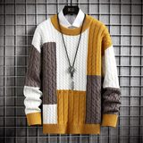 Klassischer Strickpullover mit Elegantem Rundhalsausschnitt – Gelb