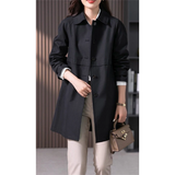 Vanessa | Klassischer Wasserdichter Trenchcoat – Schwarz